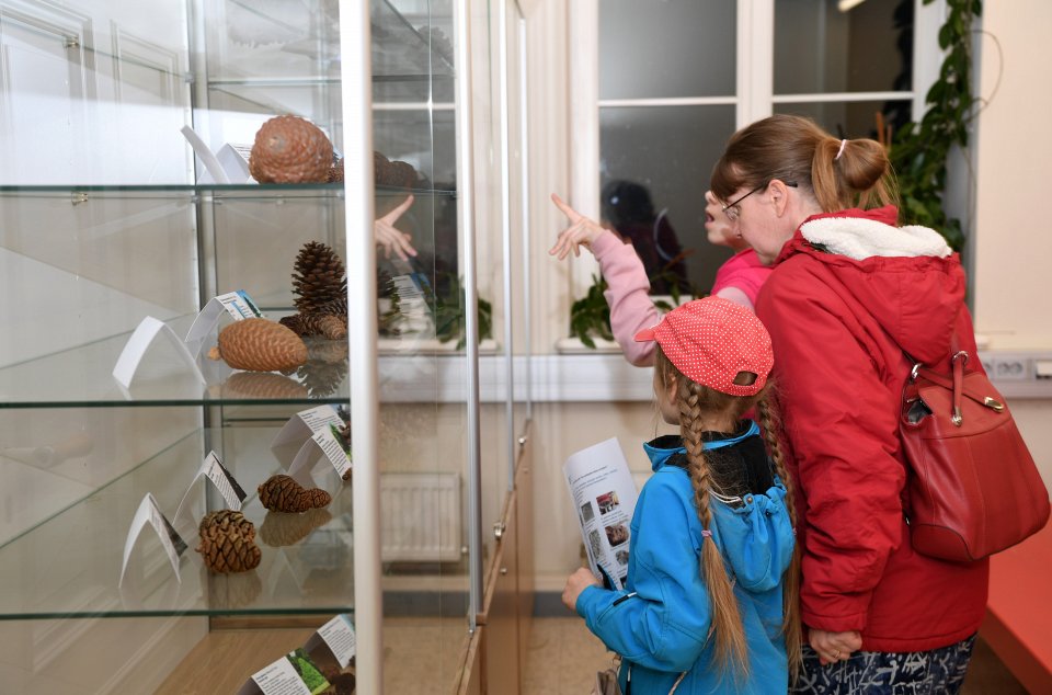 Muzeju nakts Latvijas Universitātē «Uzzini, dari un radi!». Apmeklētāju dalība foto orientēšanās spēlē “Kur paslēpušies dabas artefakti?”.