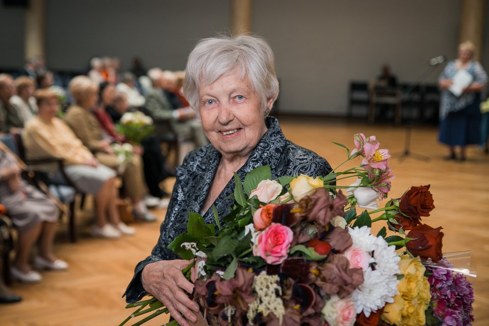 Latvijas Universitātes senioru jubilāru sveikšana. null