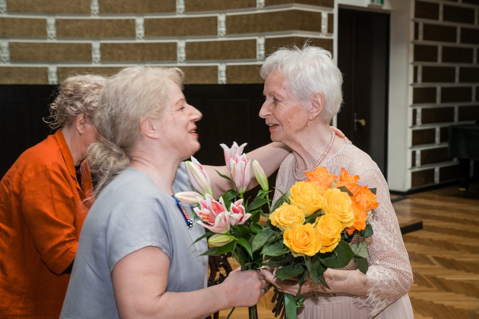 Latvijas Universitātes senioru jubilāru sveikšana. null