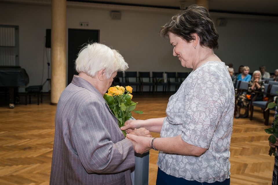 Latvijas Universitātes senioru jubilāru sveikšana. null