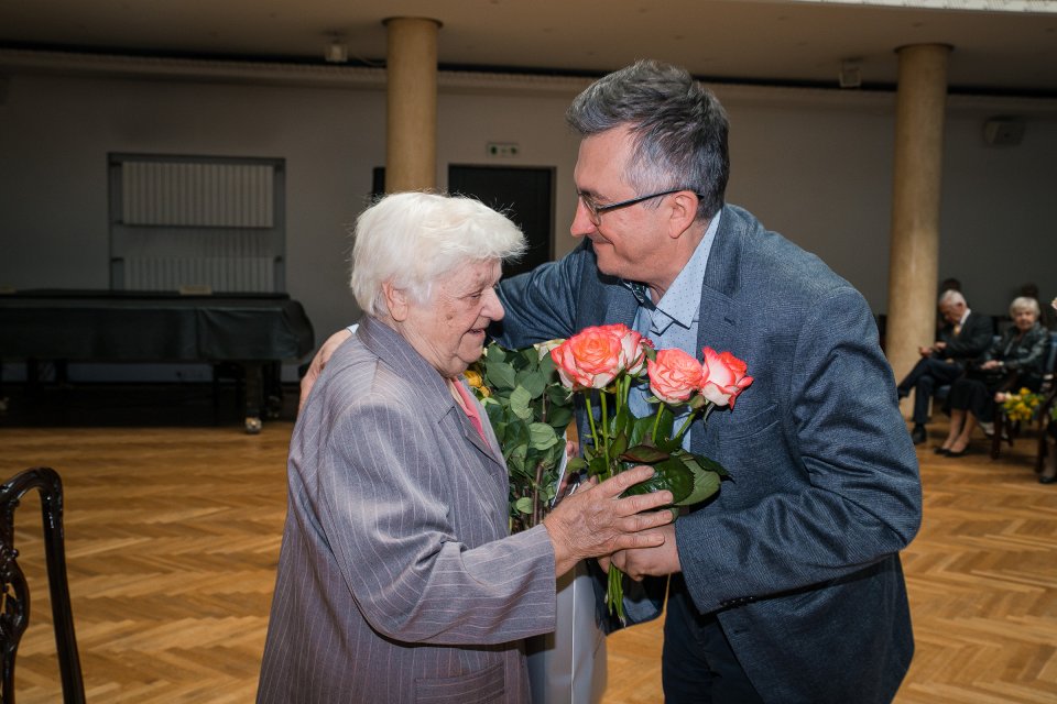 Latvijas Universitātes senioru jubilāru sveikšana. null