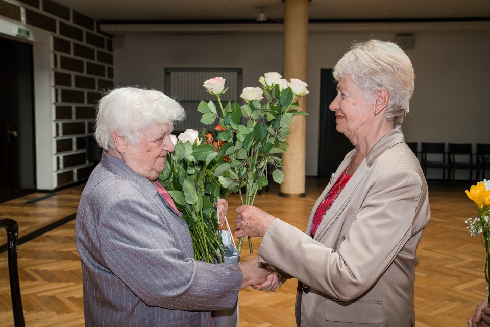 Latvijas Universitātes senioru jubilāru sveikšana. null