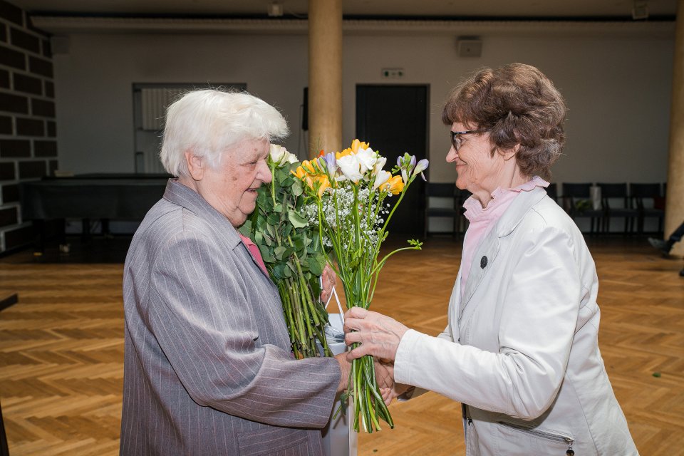 Latvijas Universitātes senioru jubilāru sveikšana. null