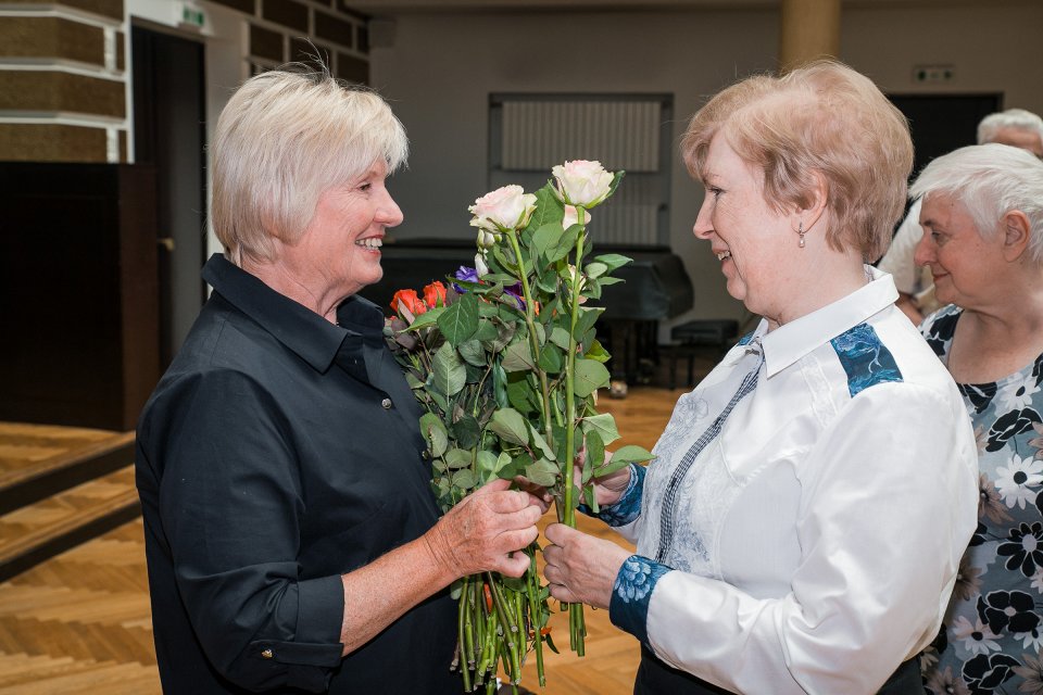 Latvijas Universitātes senioru jubilāru sveikšana. null