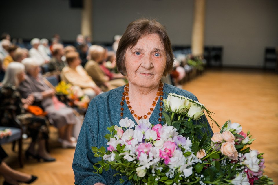 Latvijas Universitātes senioru jubilāru sveikšana. null