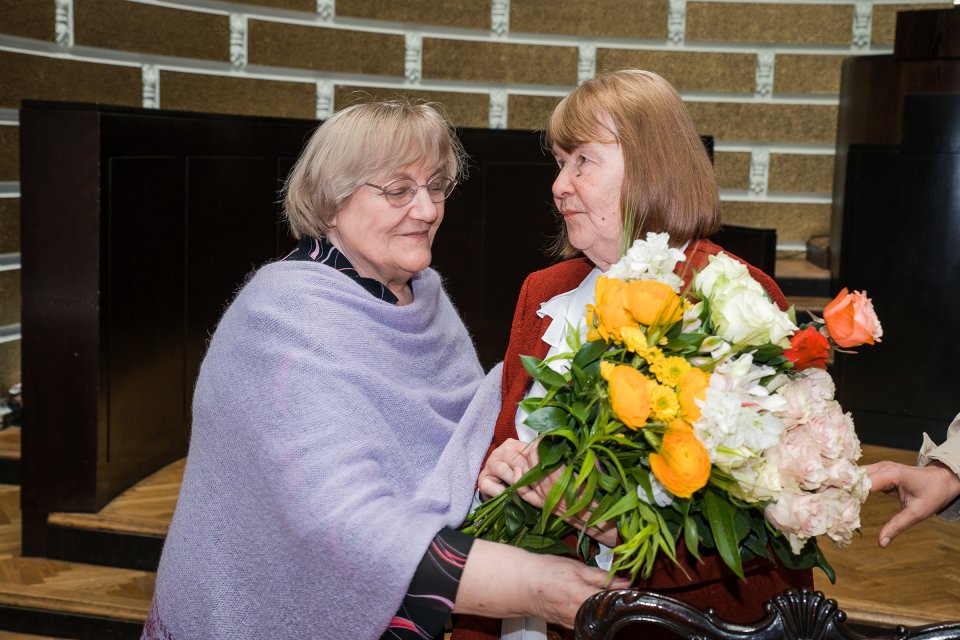 Latvijas Universitātes senioru jubilāru sveikšana. null