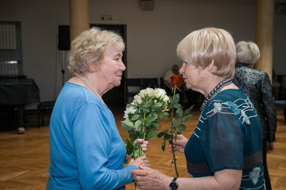 Latvijas Universitātes senioru jubilāru sveikšana. null