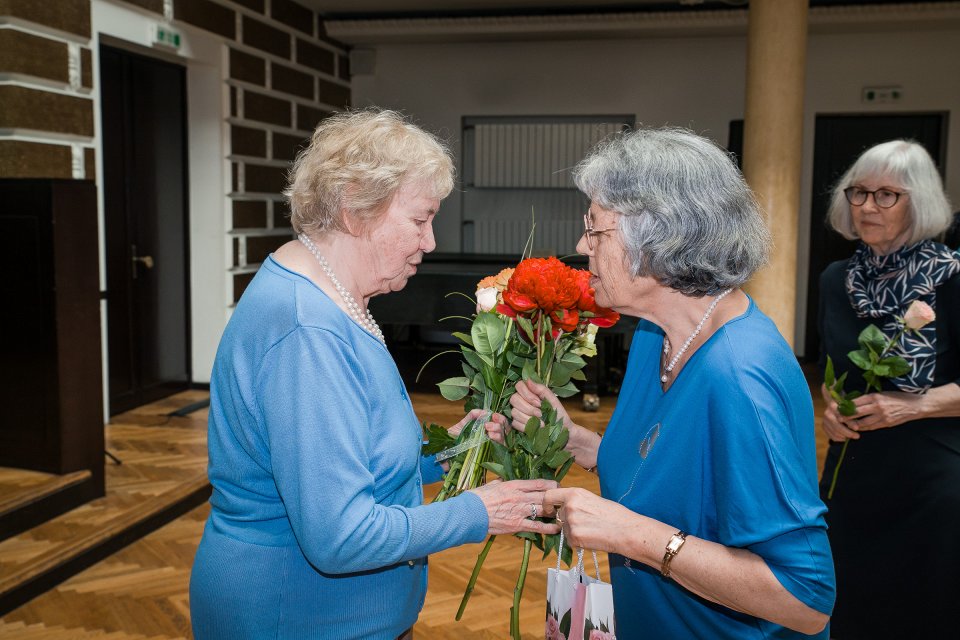 Latvijas Universitātes senioru jubilāru sveikšana. null