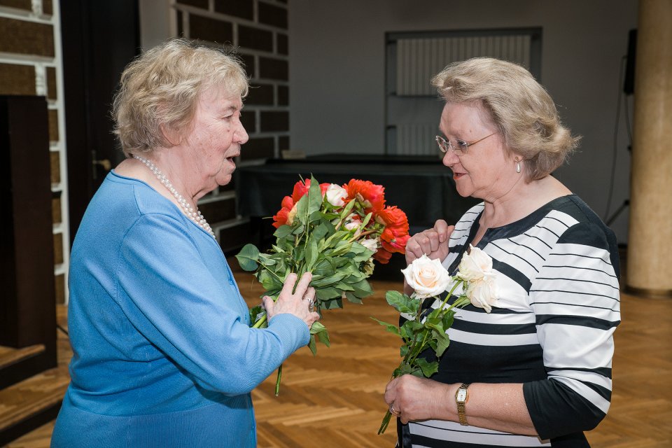 Latvijas Universitātes senioru jubilāru sveikšana. null