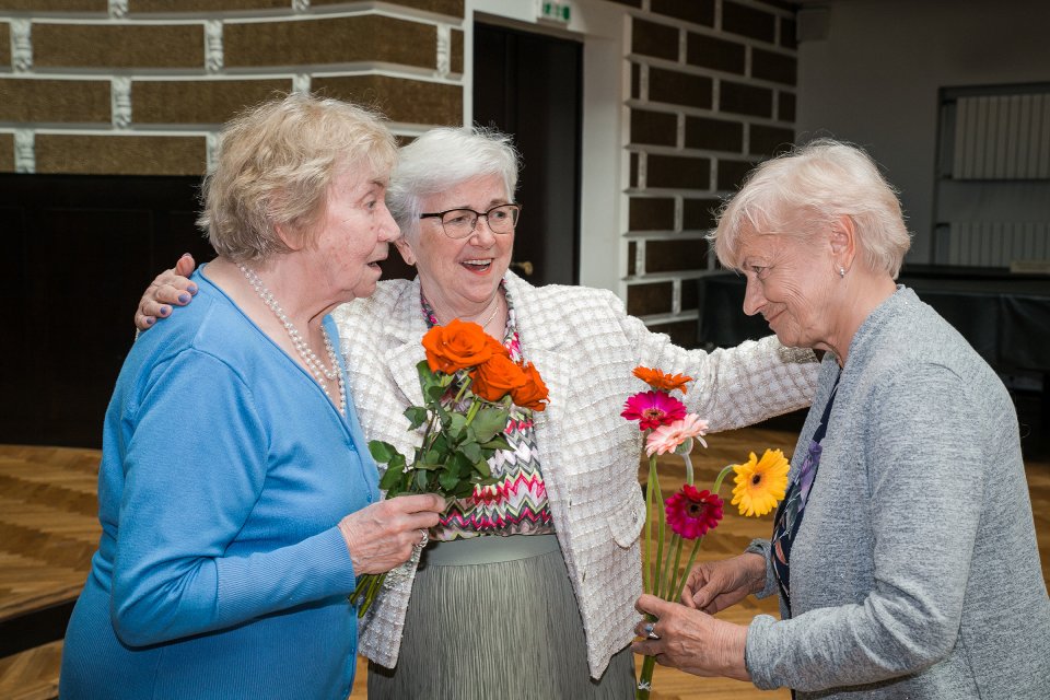 Latvijas Universitātes senioru jubilāru sveikšana. null