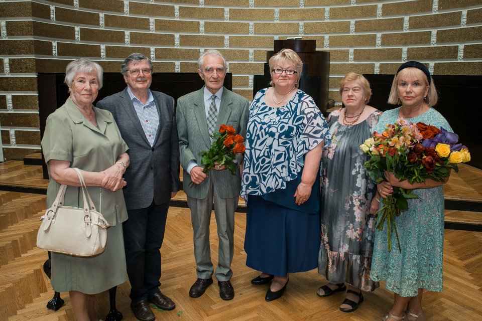 Latvijas Universitātes senioru jubilāru sveikšana. null