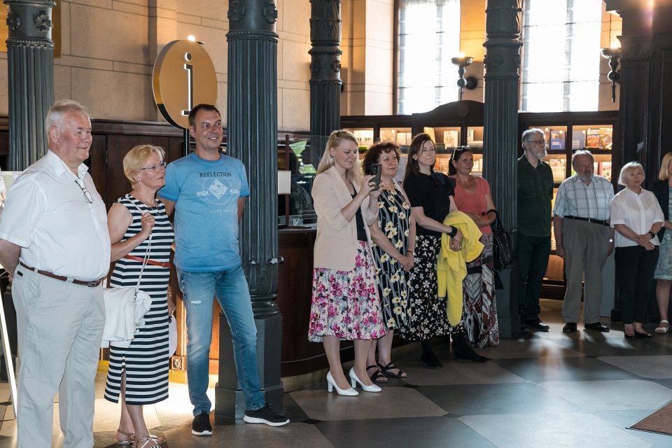 Fotoizstādes «Vienoti Latvijas Universitātē un Dziesmu un Deju svētkos» atklāšana. null