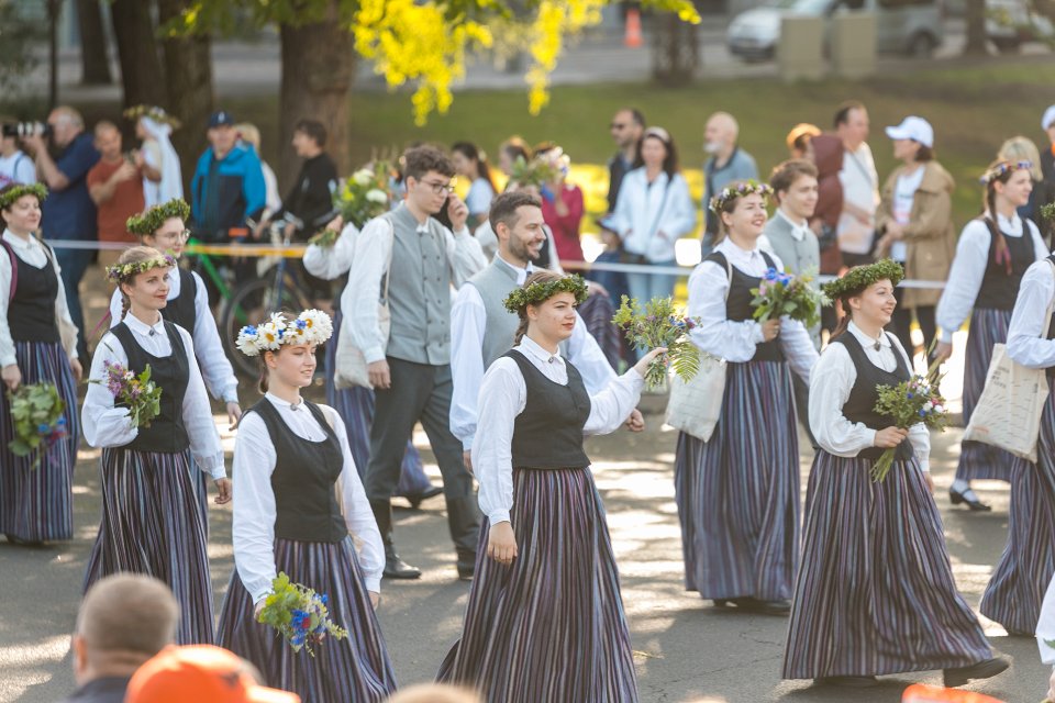 Dziesmu un deju svētku dalībnieku gājiens «Novadu dižošanās». null